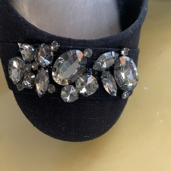 Kelly & Katie Black Jeweled Flats - Picture 2 of 8